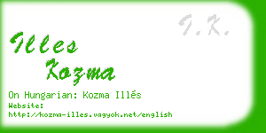 illes kozma business card